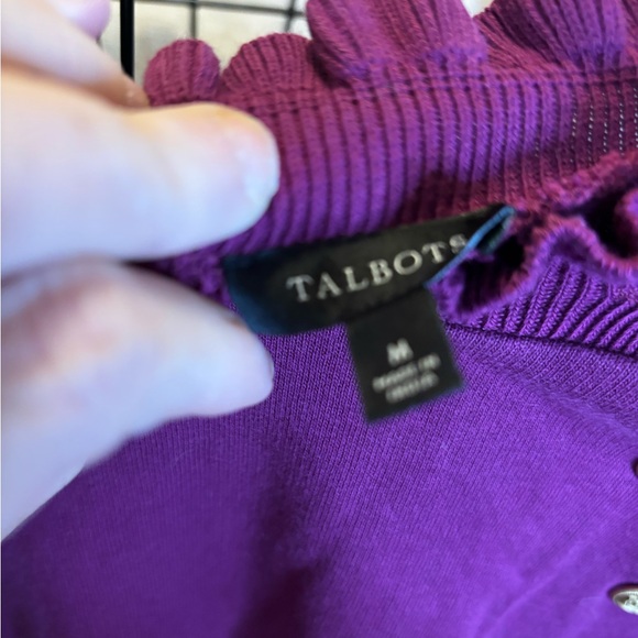 Talbots Purple Knit Top - Picture 4 of 5